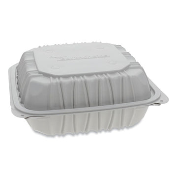 Pactiv Evergreen Vented Microwavable Hinged-lid Takeout Container, 9 X 6 X 3.1, White, 170-carton freeshipping - TVN Wholesale